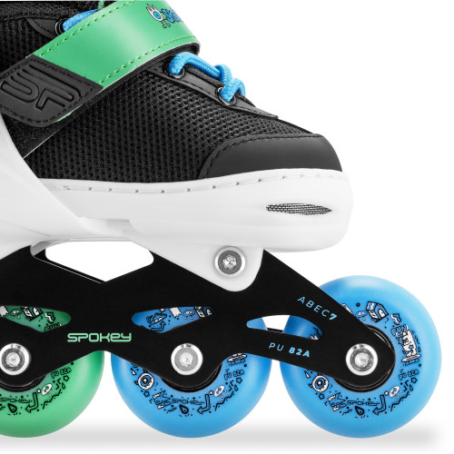 Spokey JOY Dětské kolečkové brusle, černo-modré, ABEC7 Carbon, vel. 27-34 Spokey JOY Dětské kolečkové brusle, černo-modré, ABEC7 Carbon, vel. 27-34
