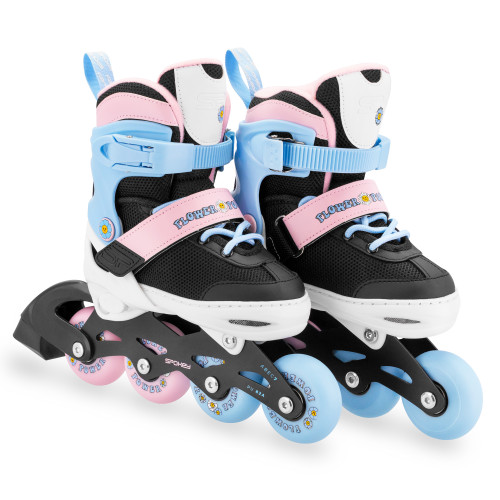 Spokey JOY Dětské kolečkové brusle, černo-růžové, ABEC7 Carbon, vel. 27-34 Spokey JOY Dětské kolečkové brusle, černo-růžové, ABEC7 Carbon, vel. 27-34