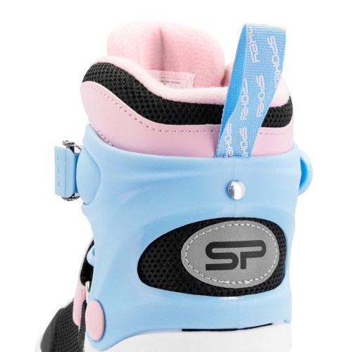 Spokey JOY Dětské kolečkové brusle, černo-růžové, ABEC7 Carbon, vel. 27-34 Spokey JOY Dětské kolečkové brusle, černo-růžové, ABEC7 Carbon, vel. 27-34