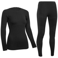 Spokey COLDY SET Žensko termo rublje crno vel S/M 