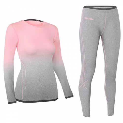 Spokey FLORA SET Dámské termoprádlo, růžovo-šedé, vel. S/M - L/XL Spokey FLORA SET Dámské termoprádlo, růžovo-šedé, vel. S/M - L/XL