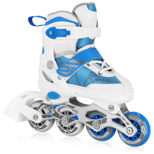 Spokey TONY Kolečkové brusle, bílo-modré, ABEC7 Carbon, vel. 30-37 Spokey TONY Kolečkové brusle, bílo-modré, ABEC7 Carbon, vel. 30-37