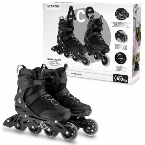 Spokey ACE Fitness koturaljke, crne, vel.43 Spokey ACE Fitness koturaljke, crne, vel.43