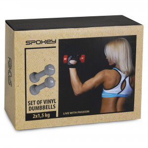 SHAPE IV Set za bučicu 2 * 1,5 kg sive boje 