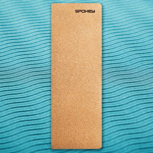 Spokey SAVASANA prostirka za jogu od pluta, 180 x 60 x 0,4 cm, plava 