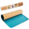 Spokey SAVASANA prostirka za jogu od pluta, 180 x 60 x 0,4 cm, plava 