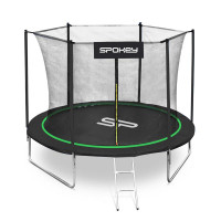 Spokey JUMPER Trampolin crno-zeleni, promjer 244 cm, uklj. zaštitnu mrežu i ljestve Spokey JUMPER Trampolin crno-zeleni, promjer 244 cm, uklj. zaštitnu mrežu i ljestve