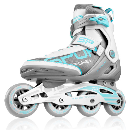 Spokey PRIME PRO koturaljke, bijelo-tirkizne, ABEC9 Carbon, vel.37-41 
