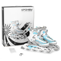 Spokey PRIME PRO koturaljke, bijelo-tirkizne, ABEC9 Carbon, vel.37-41