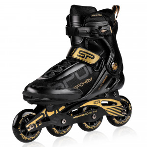 Spokey PRIME PRO Roleri, crno-zlatni, ABEC9 Carbon, vel 39-47 (prikaz, ostalo). 