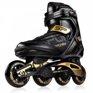 Spokey PRIME PRO Roleri, crno-zlatni, ABEC9 Carbon, vel 39-47 (prikaz, ostalo). 