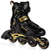 Spokey PRIME PRO Roleri, crno-zlatni, ABEC9 Carbon, vel 39-47 (prikaz, ostalo). 