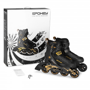 Spokey PRIME PRO Roleri, crno-zlatni, ABEC9 Carbon, vel 41 