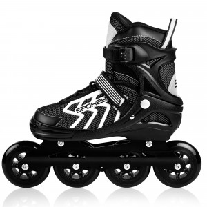 Spokey KHAN koturaljke, crno-bijele, ABEC7 Carbon, vel 31-42 (prikaz, stručni). 