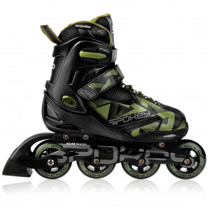 Spokey MAKAN koturaljke, crno-kaki zelene, ABEC9 Carbon, vel 32-43 (prikaz, ostalo). 