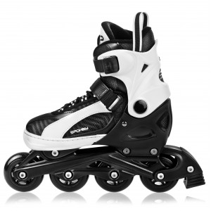 Spokey ORI koturaljke, crno-bijele, ABEC9 Carbon, vel 33-36 