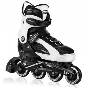 Spokey ORI koturaljke, crno-bijele, ABEC9 Carbon, vel 33-36 