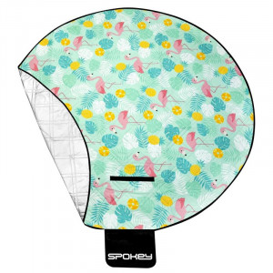 Spokey PICNIC FLAMINGO Okrugla piknik deka promjera 150 cm. 